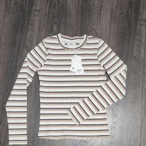SEED TEEN Striped Long Sleeve Top